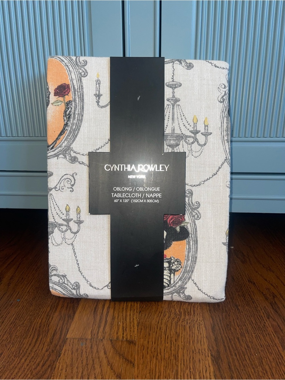 Cynthia Rowley Halloween Skeleton Tablecloth 60x120 NWT